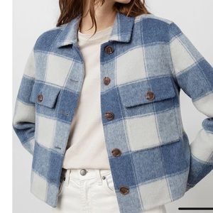 Rails Blue and White Plaid Jacket